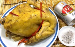 Cách làm gà hấp bia