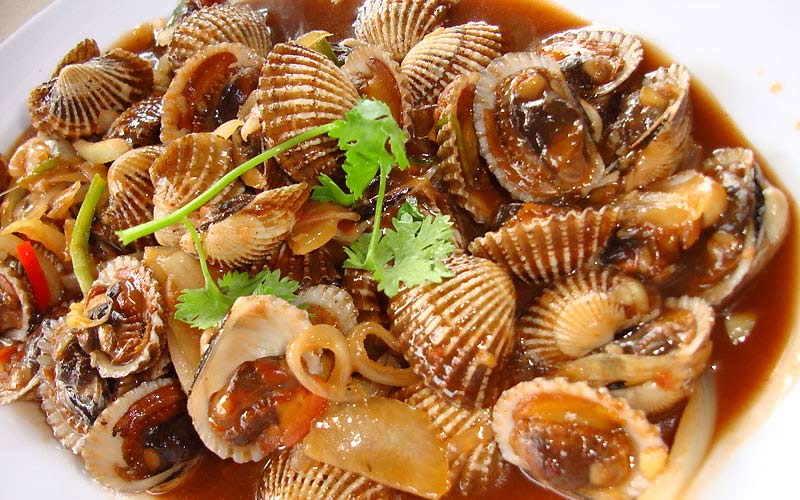 Cách làm sò huyết rang me