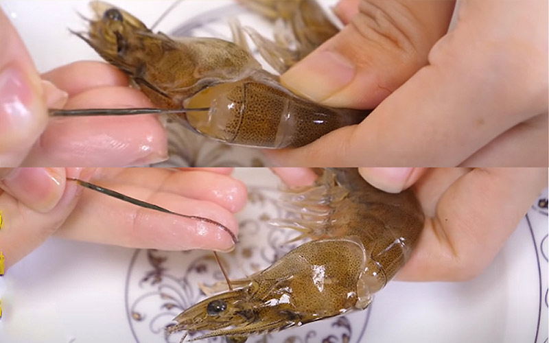 Sơ chế tôm