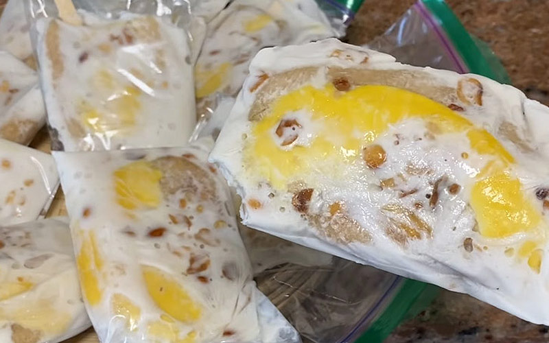 Cách làm kem chuối sầu riêng