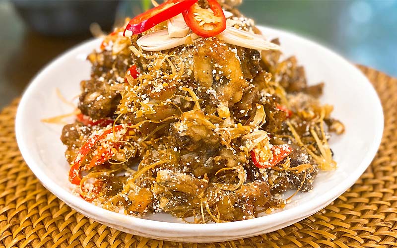 ếch rang muối