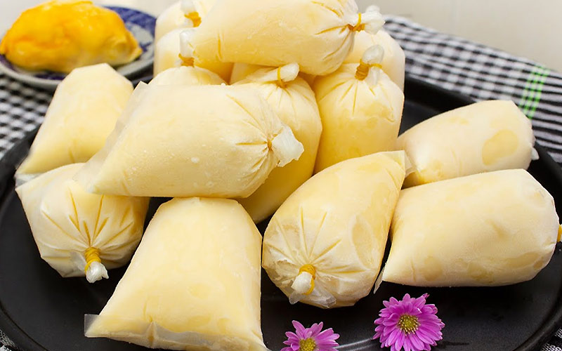 kem sầu riêng sữa tươi